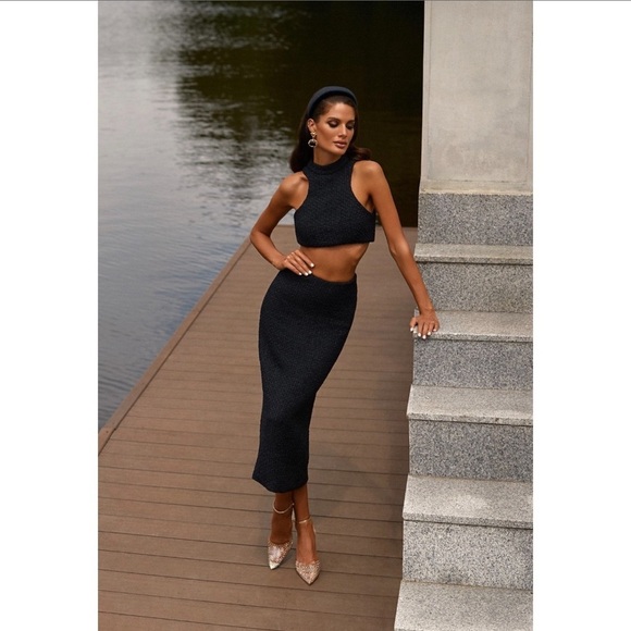 ALAMOUR THE LABEL Zoe Set in Black - Picture 3 of 4